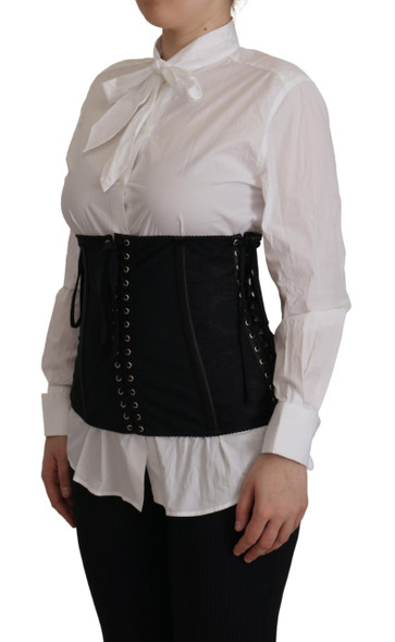 Black Corset Belt Stretch Waist Strap Top TSH8050 Black Corset Belt Stretch Waist Strap Top TSH8050