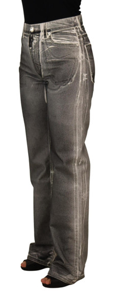 Grey Washed High Waist Denim Pants Cotton Jeans Grey Washed High Waist Denim Pants Cotton Jeans