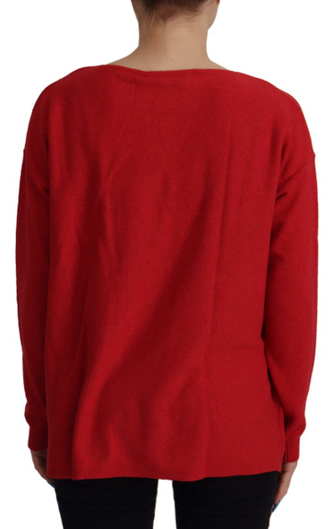 Dolce & Gabbana Red Wool Knit Round Neck Pullover Sweater Dolce & Gabbana Red Wool Knit Round Neck Pullover Sweater