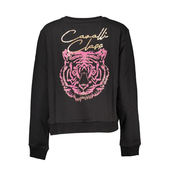 Cavalli Class Black Cotton Women Sweater Cavalli Class Black Cotton Women Sweater