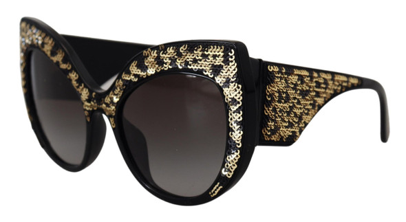 Black Gold Sequin Butterfly Polarized DG4326 Sunglasses Black Gold Sequin Butterfly Polarized DG4326 Sunglasses
