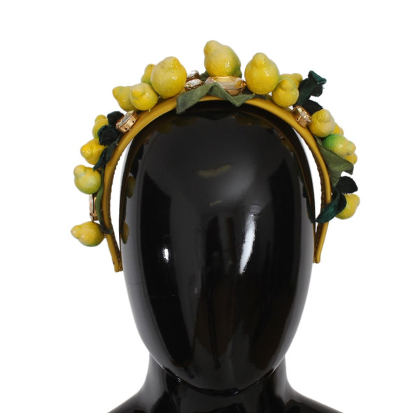 Dolce & Gabbana Yellow Lemons Sicily Crystal Diadem Tiara Headband Dolce & Gabbana Yellow Lemons Sicily Crystal Diadem Tiara Headband
