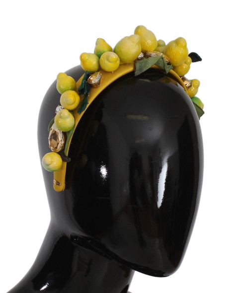 Dolce & Gabbana Yellow Lemons Sicily Crystal Diadem Tiara Headband Dolce & Gabbana Yellow Lemons Sicily Crystal Diadem Tiara Headband