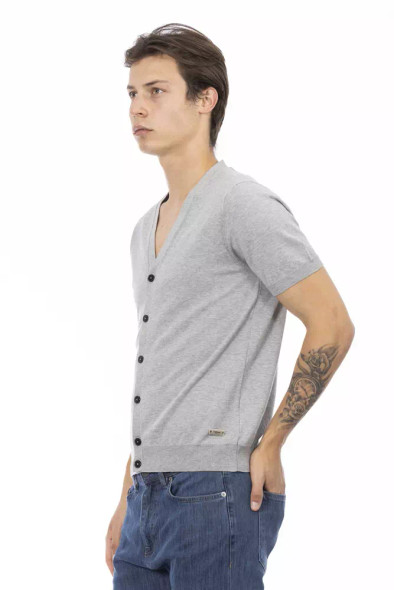 Gray Cotton Men's Sweater Gray Cotton Men's Sweater