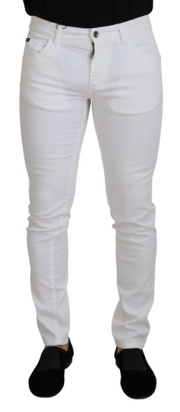 White Slim Skinny Stretch Cotton Denim Jeans White Slim Skinny Stretch Cotton Denim Jeans