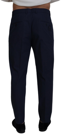 Dolce & Gabbana Blue Cotton Slim Trousers Chinos Pants Dolce & Gabbana Blue Cotton Slim Trousers Chinos Pants