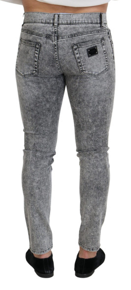 Gray Slim Fit Wash Stretch Cotton Denim Jeans Gray Slim Fit Wash Stretch Cotton Denim Jeans