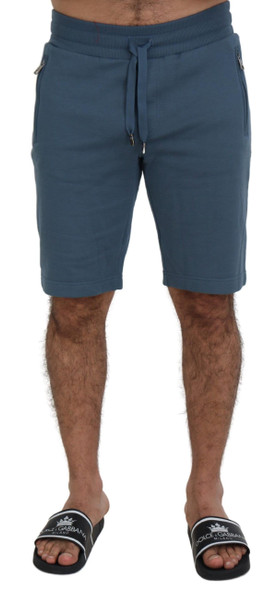 Dolce & Gabbana Blue Cotton Bermuda Casual Mens Shorts Dolce & Gabbana Blue Cotton Bermuda Casual Mens Shorts