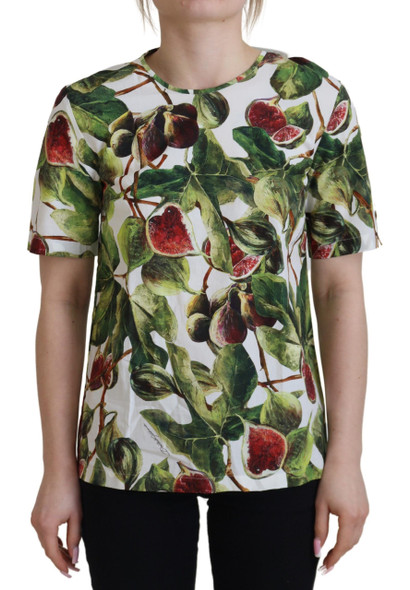 Dolce & Gabbana Crew-neck Cotton Top Blouse Fruit T-shirt Dolce & Gabbana Crew-neck Cotton Top Blouse Fruit T-shirt