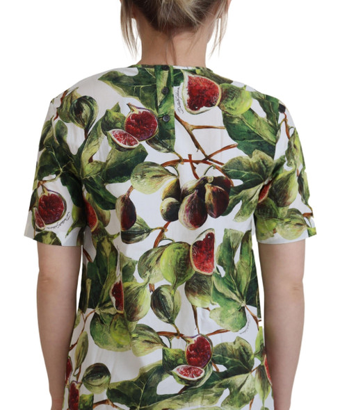 Dolce & Gabbana Crew-neck Cotton Top Blouse Fruit T-shirt Dolce & Gabbana Crew-neck Cotton Top Blouse Fruit T-shirt