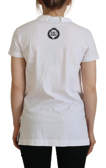 Dolce & Gabbana White Short Sleeve V-neck Cotton Top Blouse T-shirt Dolce & Gabbana White Short Sleeve V-neck Cotton Top Blouse T-shirt