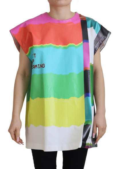 Dolce & Gabbana Multicolor TV Print Blouse Cotton T-shirt Dolce & Gabbana Multicolor TV Print Blouse Cotton T-shirt