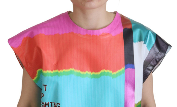Multicolor TV Print Blouse Cotton T-shirt Multicolor TV Print Blouse Cotton T-shirt