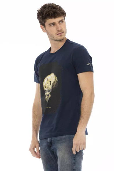 Blue Cotton Men's T-Shirt Blue Cotton Men's T-Shirt