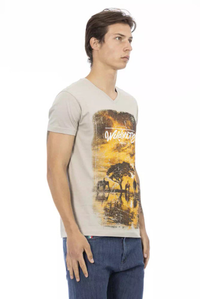 Beige Cotton Men T-Shirt TR-22891 Beige Cotton Men T-Shirt TR-22891