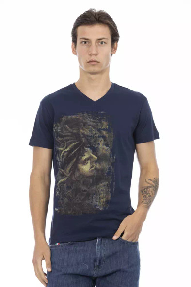 Blue Cotton Men T-Shirt TR-22890 Blue Cotton Men T-Shirt TR-22890