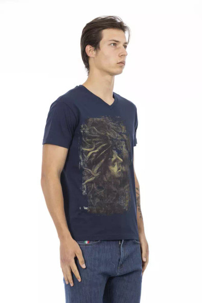 Blue Cotton Men T-Shirt TR-22890 Blue Cotton Men T-Shirt TR-22890