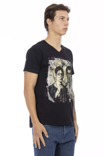 Black Cotton Men T-Shirt TR-22883 Black Cotton Men T-Shirt TR-22883