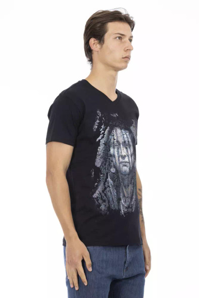 Black Cotton Men's T-Shirt TR-22873 Black Cotton Men's T-Shirt TR-22873