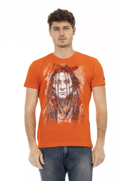 Trussardi Action Orange Cotton Men T-Shirt TR-22807 Trussardi Action Orange Cotton Men T-Shirt TR-22807