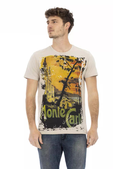 Beige Cotton Men T-Shirt TR-22756 Beige Cotton Men T-Shirt TR-22756