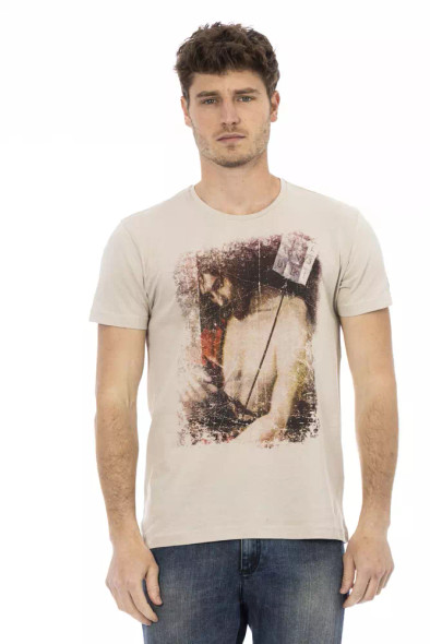 Beige Cotton Men T-Shirt TR-22741 Beige Cotton Men T-Shirt TR-22741