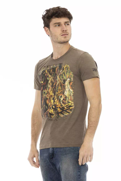 Brown Cotton Men T-Shirt TR-22715 Brown Cotton Men T-Shirt TR-22715