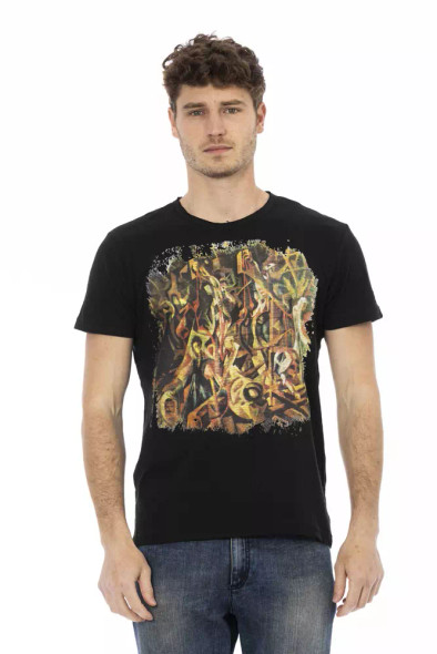 Black Cotton Men T-Shirt TR-22714 Black Cotton Men T-Shirt TR-22714
