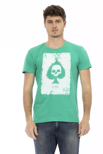 Trussardi Action Green Cotton Men T-Shirt TR-22785 Trussardi Action Green Cotton Men T-Shirt TR-22785