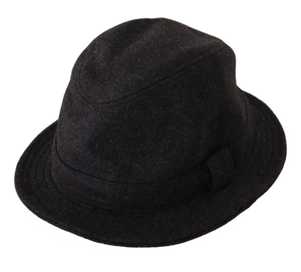 Gray Virgin Wool Logo Fedora Trilby Cappello Hat Gray Virgin Wool Logo Fedora Trilby Cappello Hat