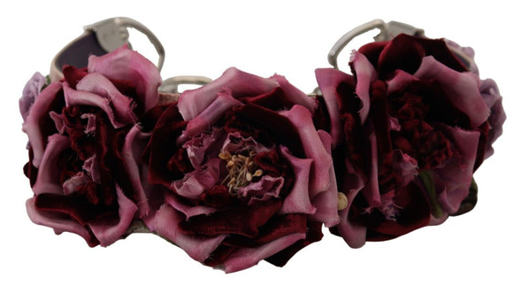Multicolor Floral Appliques Metal Shoulder Strap Multicolor Floral Appliques Metal Shoulder Strap