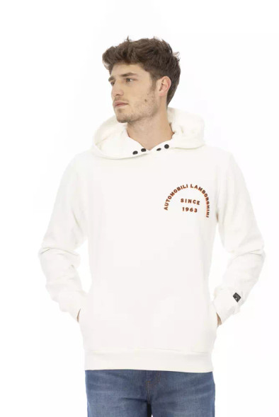 White Cotton Men Sweater with Pockets White Cotton Men Sweater with Pockets