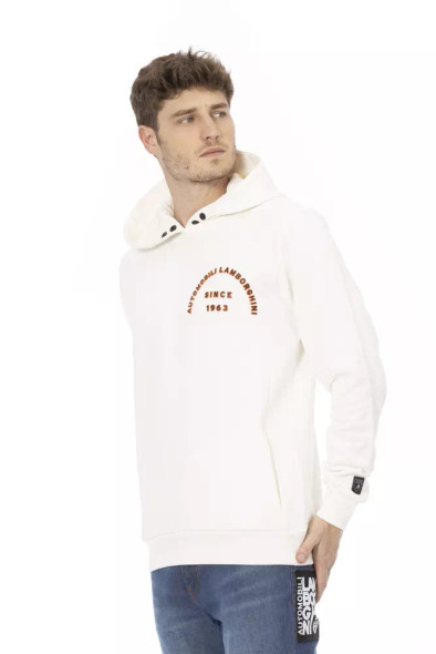 White Cotton Men Sweater with Pockets White Cotton Men Sweater with Pockets