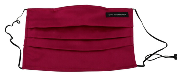 Maroon Silk Pleated Elastic Ear Strap One Size Face Mask SMY101002 Maroon Silk Pleated Elastic Ear Strap One Size Face Mask SMY101002