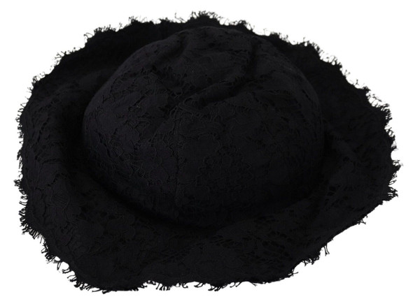 Dolce & Gabbana Black Cotton Wide Brim Shade Hat Dolce & Gabbana Black Cotton Wide Brim Shade Hat