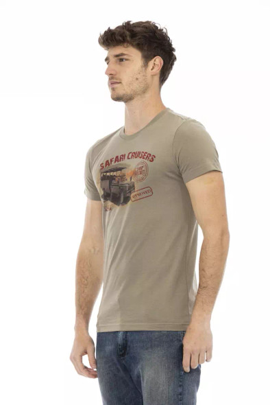 Trussardi Action Green Cotton Men T-Shirt TR-22670 Trussardi Action Green Cotton Men T-Shirt TR-22670