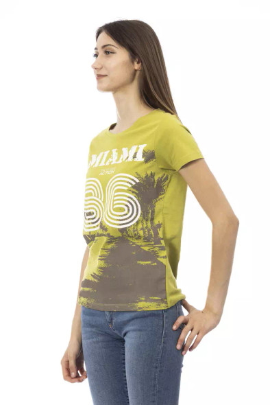 Trussardi Action "Green Cotton Women T-Shirt" Trussardi Action "Green Cotton Women T-Shirt"