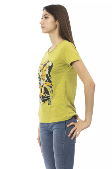 Trussardi Action Green Cotton Women T-Shirt TR-23044 Trussardi Action Green Cotton Women T-Shirt TR-23044