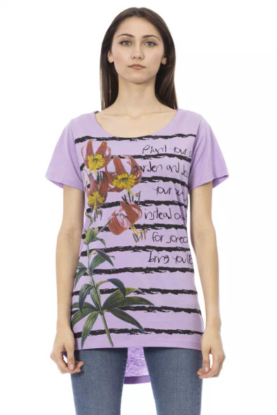 Purple Cotton Women T-Shirt Purple Cotton Women T-Shirt