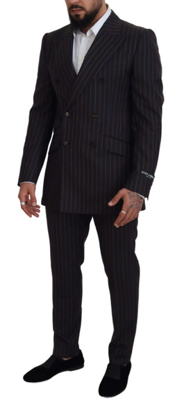 Black Striped Wool Formal 2 Piece Suit Black Striped Wool Formal 2 Piece Suit