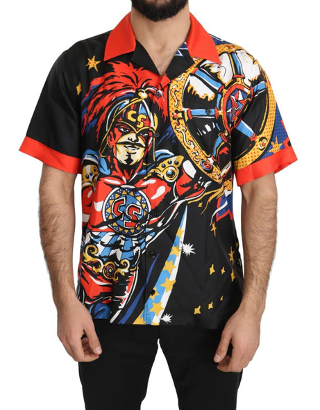Dolce & Gabbana Multicolor Printed Short Sleeves Casual Shirt Dolce & Gabbana Multicolor Printed Short Sleeves Casual Shirt