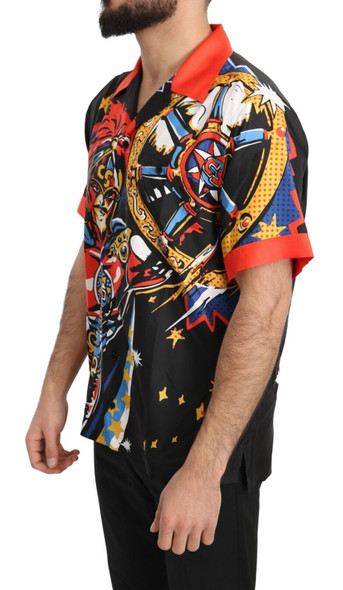 Dolce & Gabbana Multicolor Printed Short Sleeves Casual Shirt Dolce & Gabbana Multicolor Printed Short Sleeves Casual Shirt