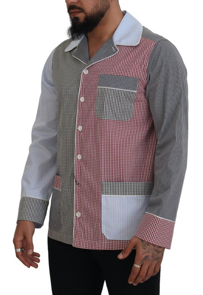 Dolce & Gabbana Multicolor Patchwork Cotton Long Sleeves Shirt Dolce & Gabbana Multicolor Patchwork Cotton Long Sleeves Shirt