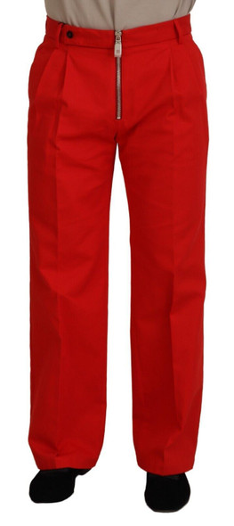 Red Straight Fit Men Trousers Cotton Pants Red Straight Fit Men Trousers Cotton Pants