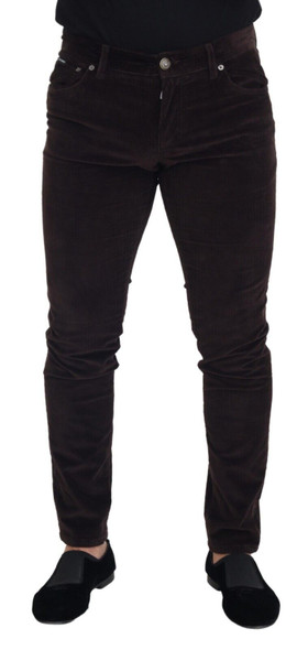 Dolce & Gabbana Brown Corduroy Men Casual Trouser Pants Dolce & Gabbana Brown Corduroy Men Casual Trouser Pants