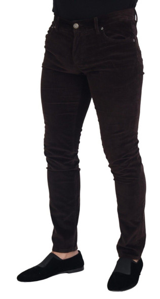 Dolce & Gabbana Brown Corduroy Men Casual Trouser Pants Dolce & Gabbana Brown Corduroy Men Casual Trouser Pants
