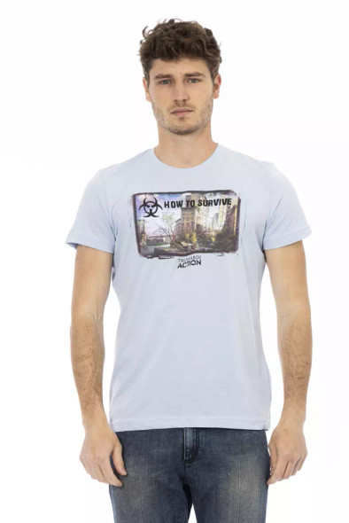 Light Blue Cotton Men T-Shirt TR-22681 Light Blue Cotton Men T-Shirt TR-22681