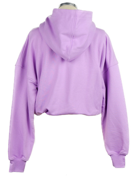 Comme Des Fuckdown Chic Purple Hooded Sweatshirt with Logo Print Comme Des Fuckdown Chic Purple Hooded Sweatshirt with Logo Print