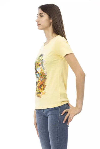 "Yellow Cotton Women T-Shirt" "Yellow Cotton Women T-Shirt"