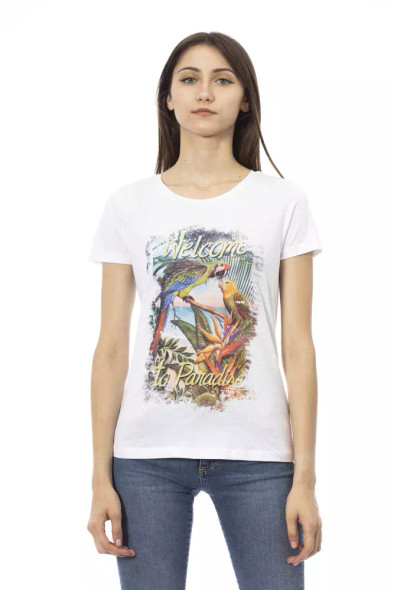 Trussardi Action White Cotton Women T-Shirt Trussardi Action White Cotton Women T-Shirt